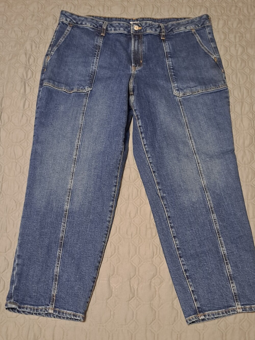 Old Navy Blue Women's Denim Jeans - Classic Straight Leg Sz 22